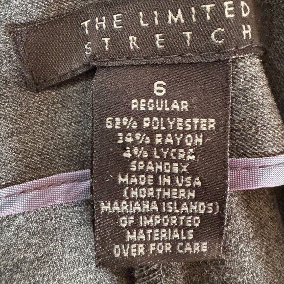 The Limited Stretch Womens Gray Dress Pants Size 6 Regular Polyester Blend - Picture 7 of 16